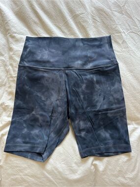 lululemon athletica Dark Gray Tie-Dye High-Rise Bike Shorts